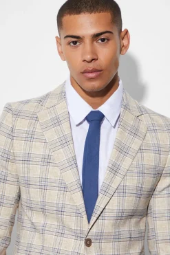 boohooMAN Skinny Single Breasted Check Suit Jacket | UK| Suits & Tailoring