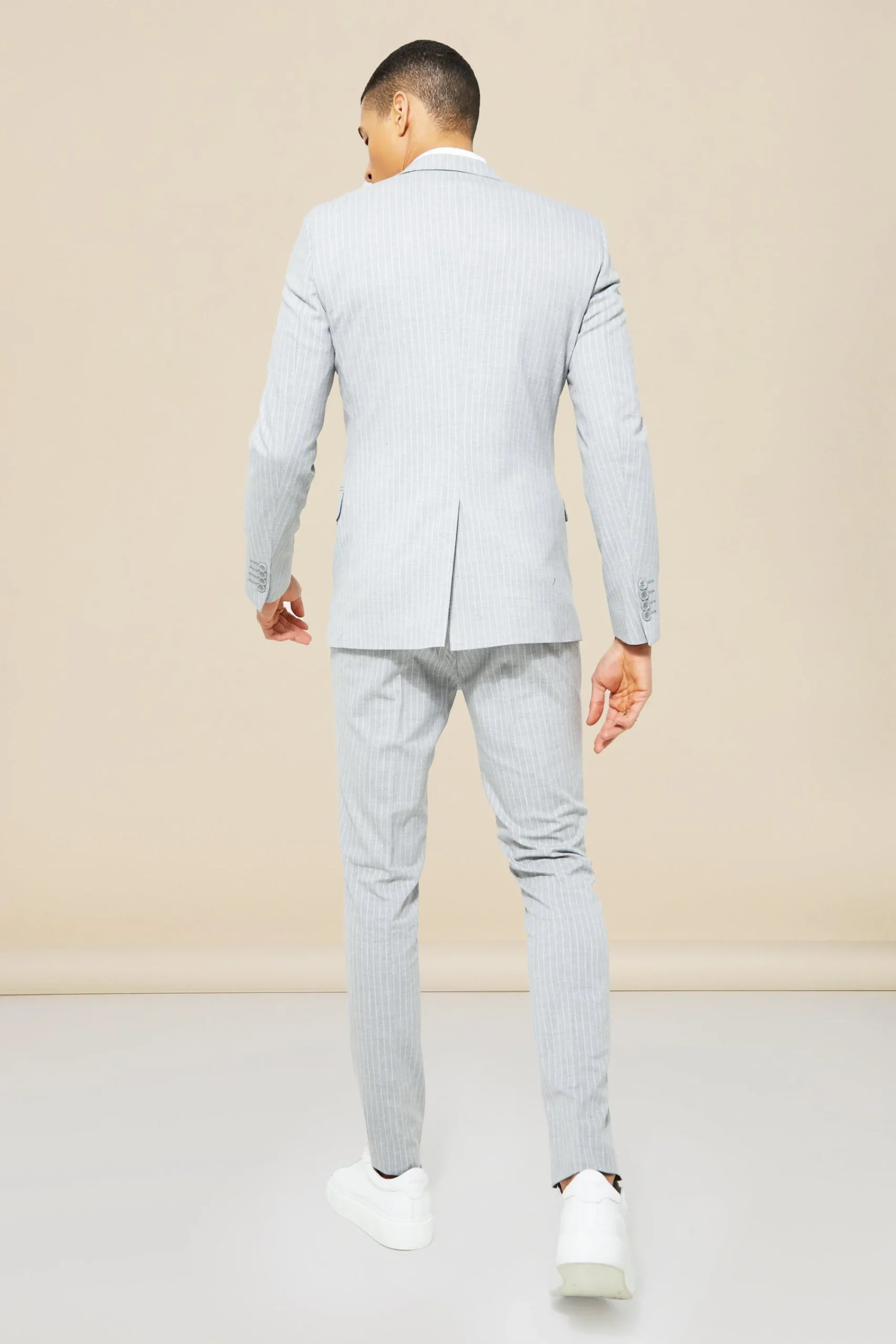 boohooMAN Skinny Single Breasted Pinstripe Suit Jacket | UK| Suits & Tailoring