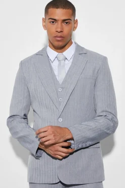 boohooMAN Skinny Single Breasted Textured Suit Jacket | UK| Suits & Tailoring