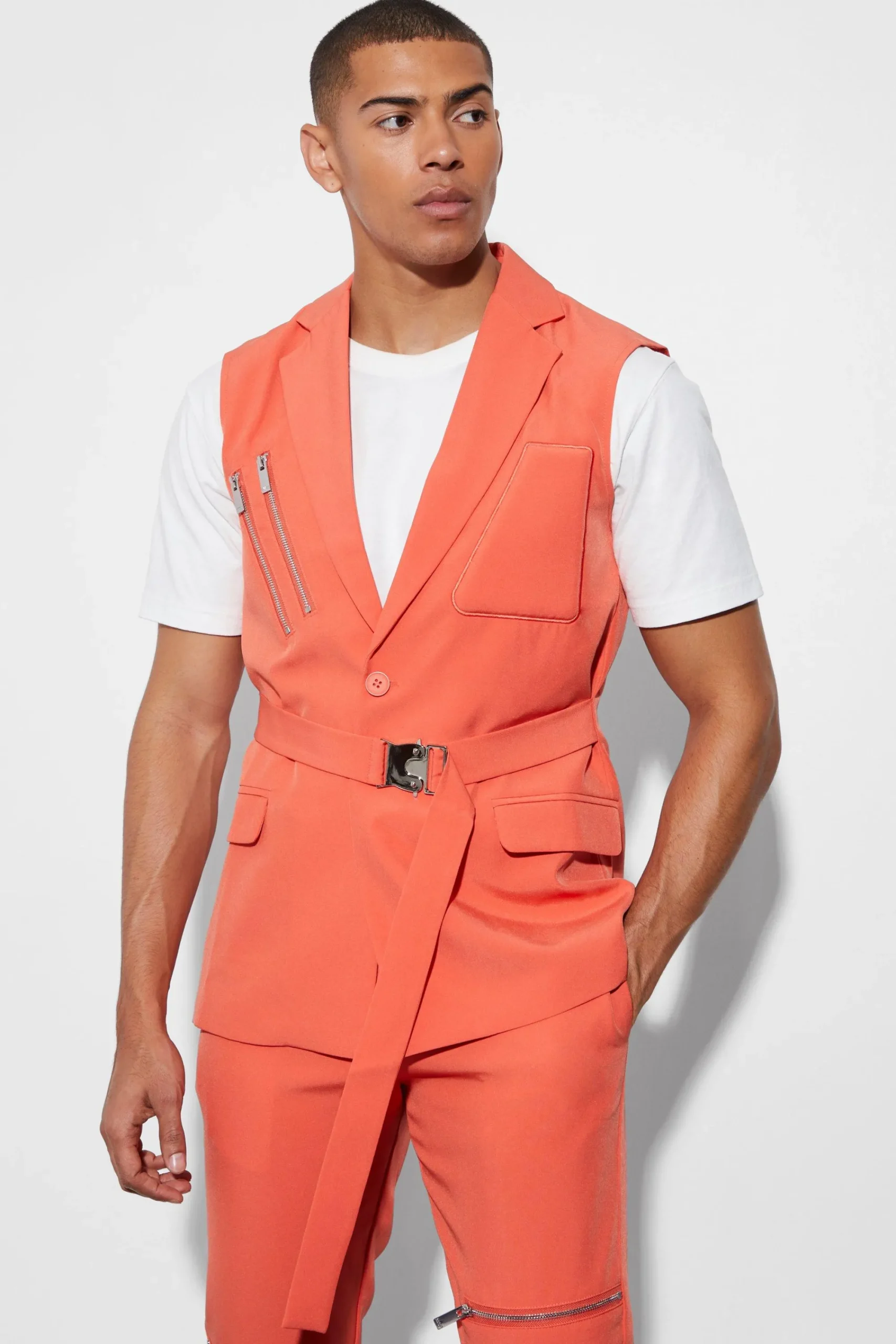 boohooMAN Skinny Sleeveless Suit | UK| Suits & Tailoring