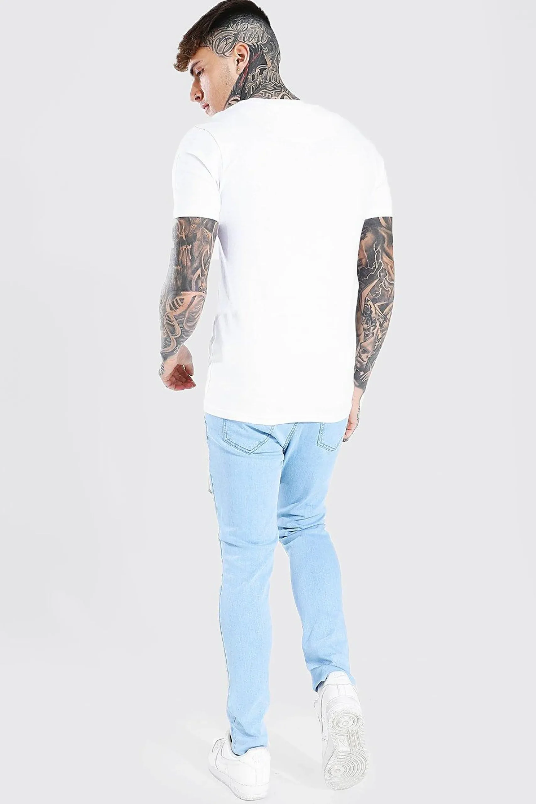 boohooMAN Skinny Stretch All Over Rip Jean | UK| Trousers|Jeans