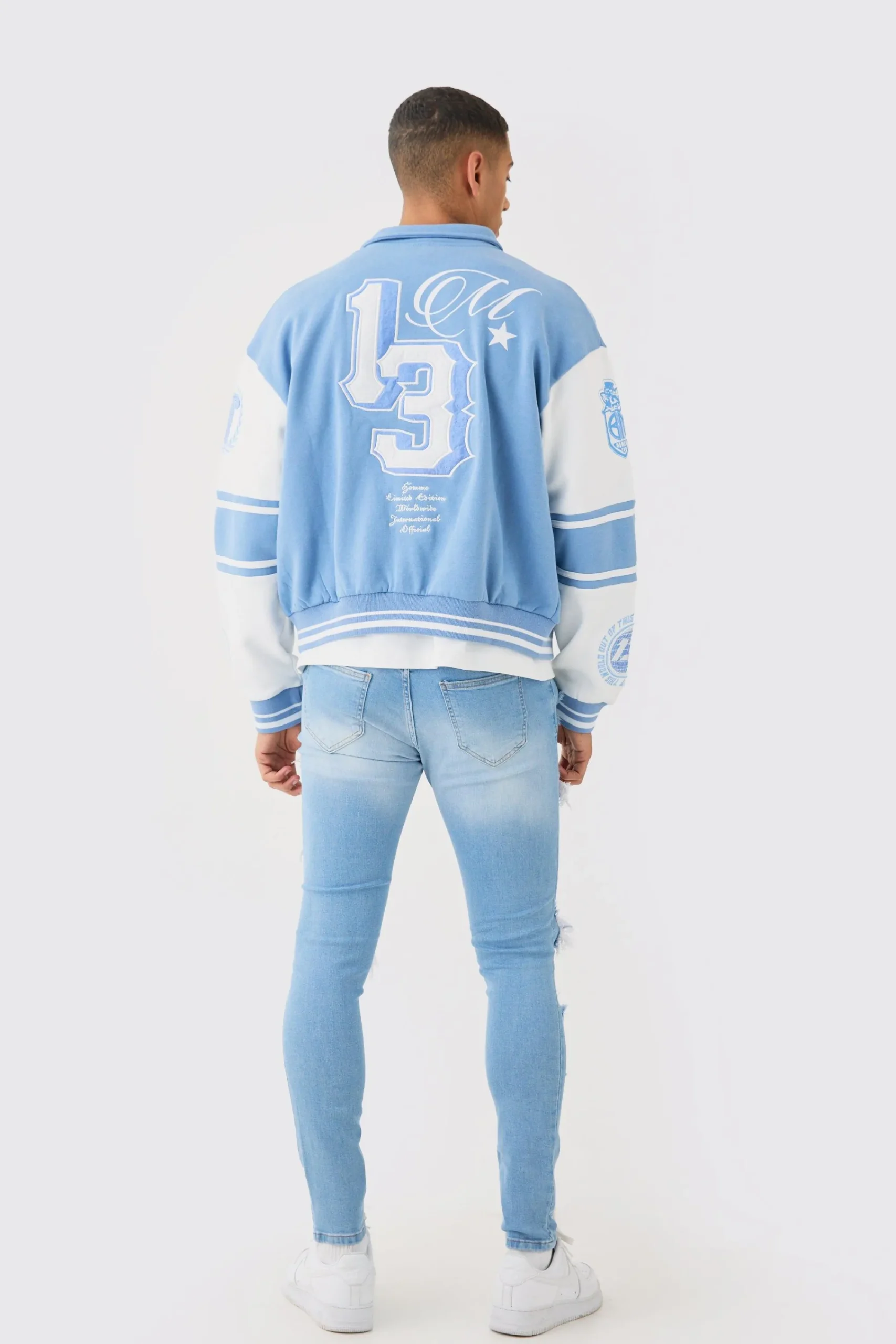 boohooMAN Skinny Stretch All Over Rip Bleached Denim Jean In | UK| Trousers|Jeans