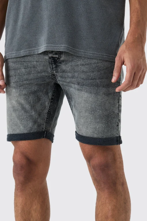 boohooMAN Skinny Stretch Denim Shorts In | UK| Shorts
