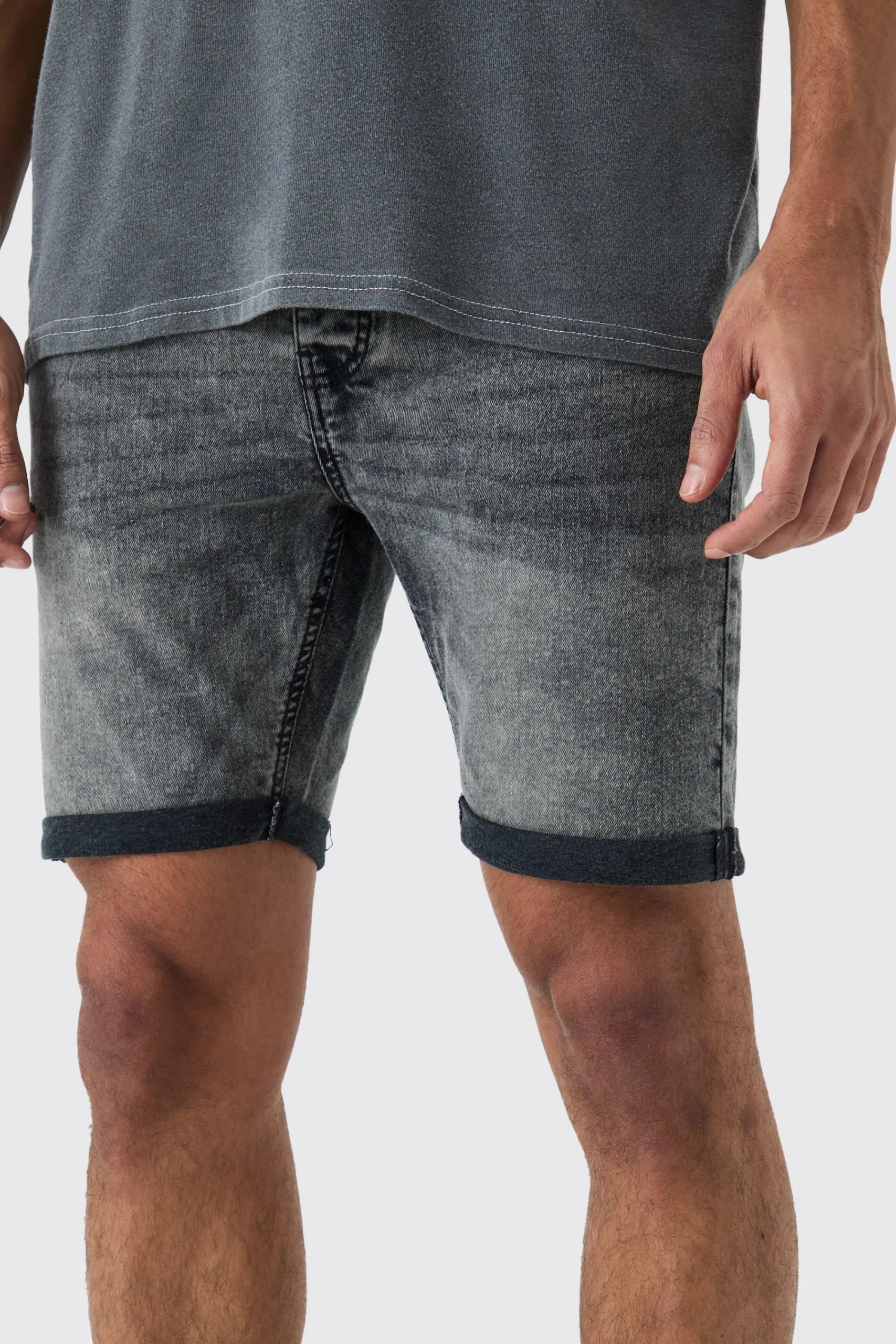 boohooMAN Skinny Stretch Denim Shorts In | UK| Shorts