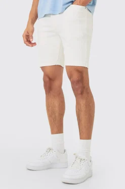boohooMAN Skinny Stretch Denim Shorts In White | UK| Shorts
