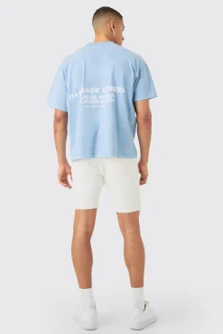 boohooMAN Skinny Stretch Denim Shorts In White | UK| Shorts