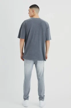 boohooMAN Skinny Stretch Extreme Knee Rip Jeans | UK| Trousers|Jeans