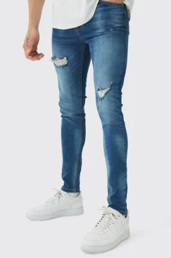 boohooMAN Skinny Stretch Ripped Jeans | UK| Trousers|Jeans