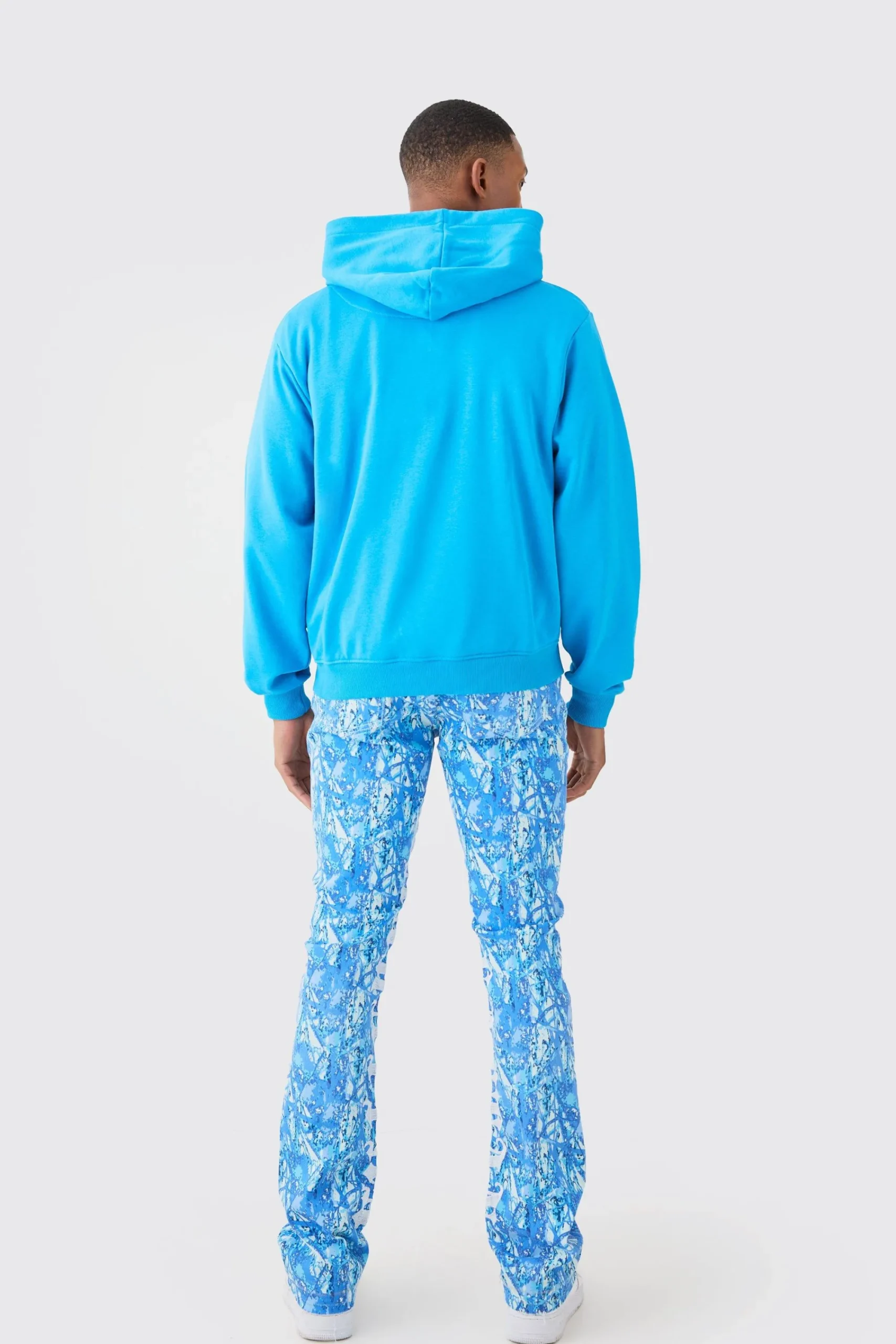 boohooMAN Skinny Stretch Stacked Embroidered Gusset Jeans | UK| Jeans