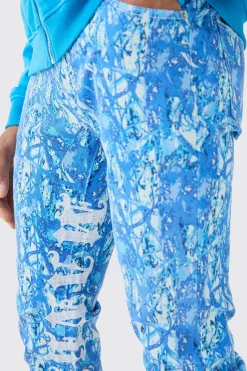 boohooMAN Skinny Stretch Stacked Embroidered Gusset Jeans | UK| Jeans