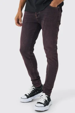 boohooMAN Skinny Stretch Washed Tinted Jeans | UK| Trousers|Jeans