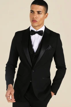 boohooMAN Skinny Tuxedo Single Breasted Suit Jacket | UK| Suits & Tailoring
