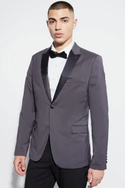 boohooMAN Skinny Tuxedo Single Breasted Suit Jacket | UK| Suits & Tailoring