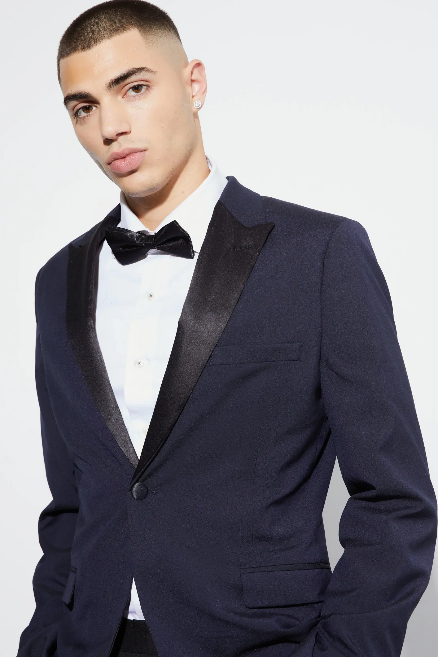 boohooMAN Skinny Tuxedo Single Breasted Suit Jacket | UK| Suits & Tailoring
