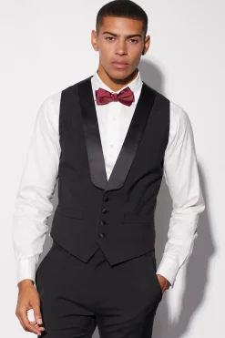 boohooMAN Skinny Tuxedo Waistcoat | UK| Suits & Tailoring