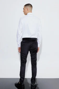 boohooMAN Skinny Velvet Suit Trousers | UK| Suits & Tailoring