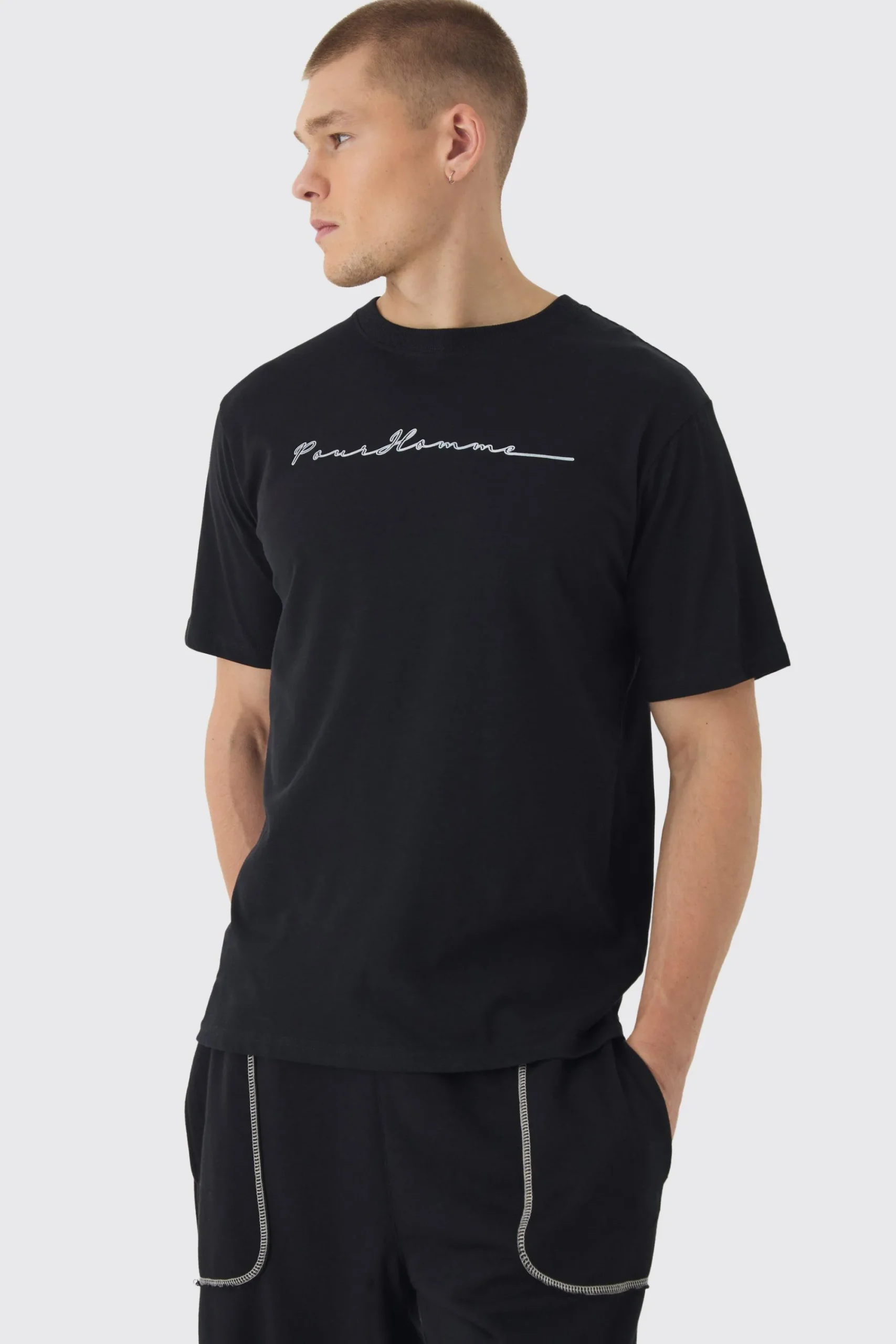 Skull Line Drawing Printed T-Shirt | UK^boohooMAN Online