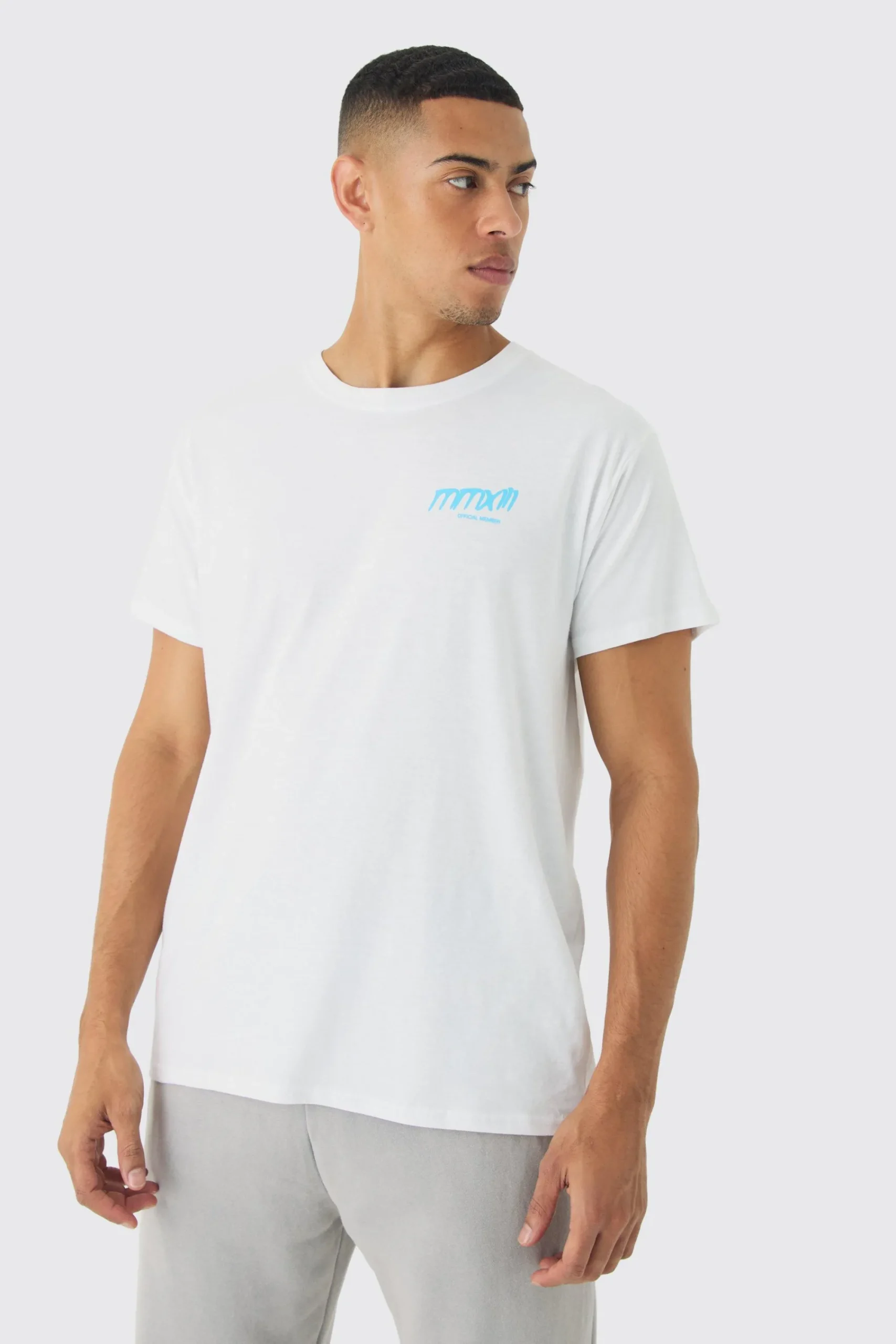 Slim Branded Printed T-Shirt | UK^boohooMAN Online