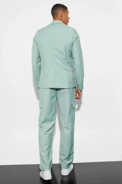 boohooMAN Slim Cargo Suit | UK| Suits & Tailoring