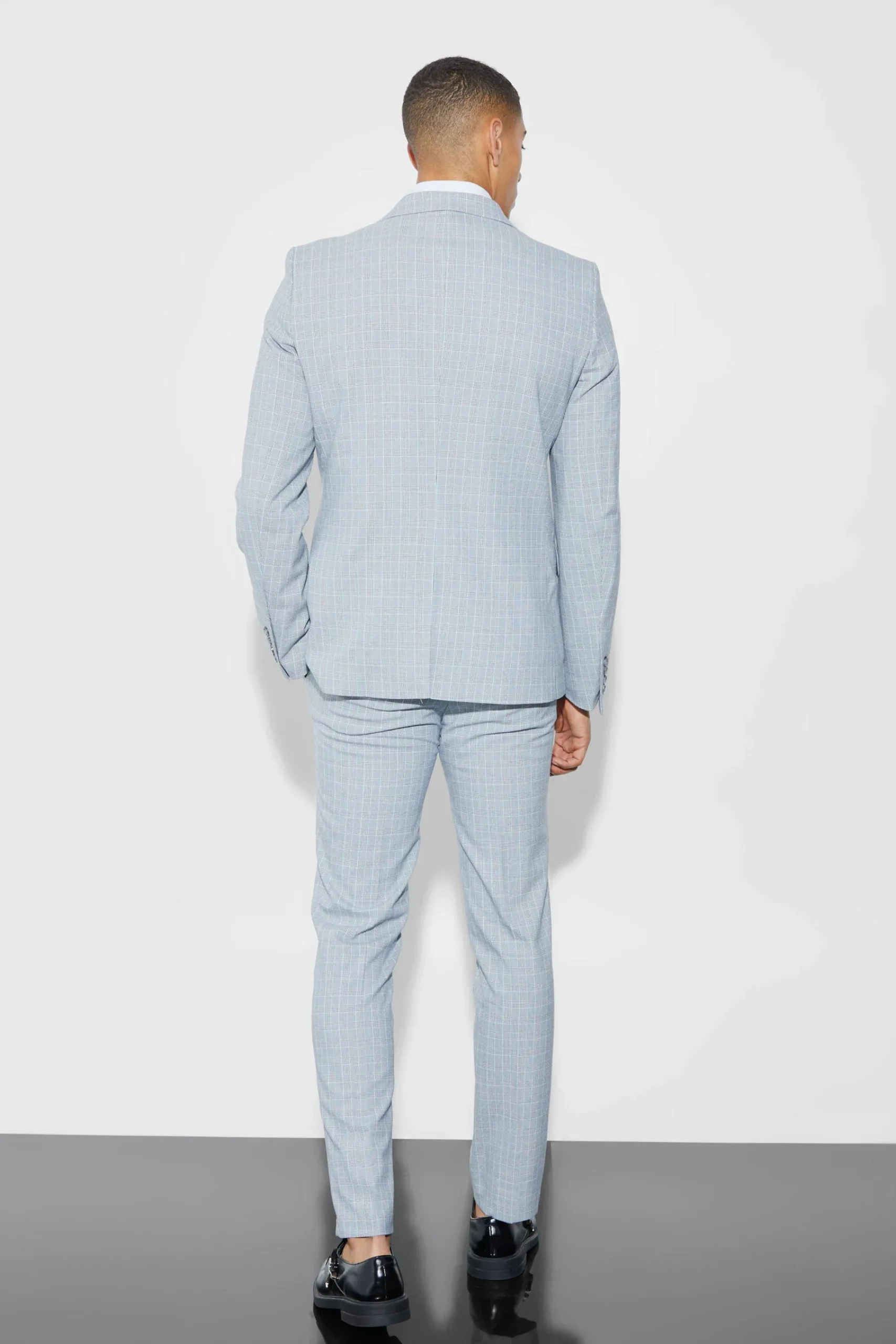 boohooMAN Slim Checked Suit Trousers | UK| Suits & Tailoring|Trousers