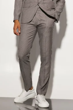 boohooMAN Slim Checkerboard Suit | UK| Suits & Tailoring