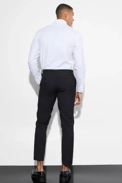 boohooMAN Slim Cropped Suit Trousers | UK| Suits & Tailoring|Trousers