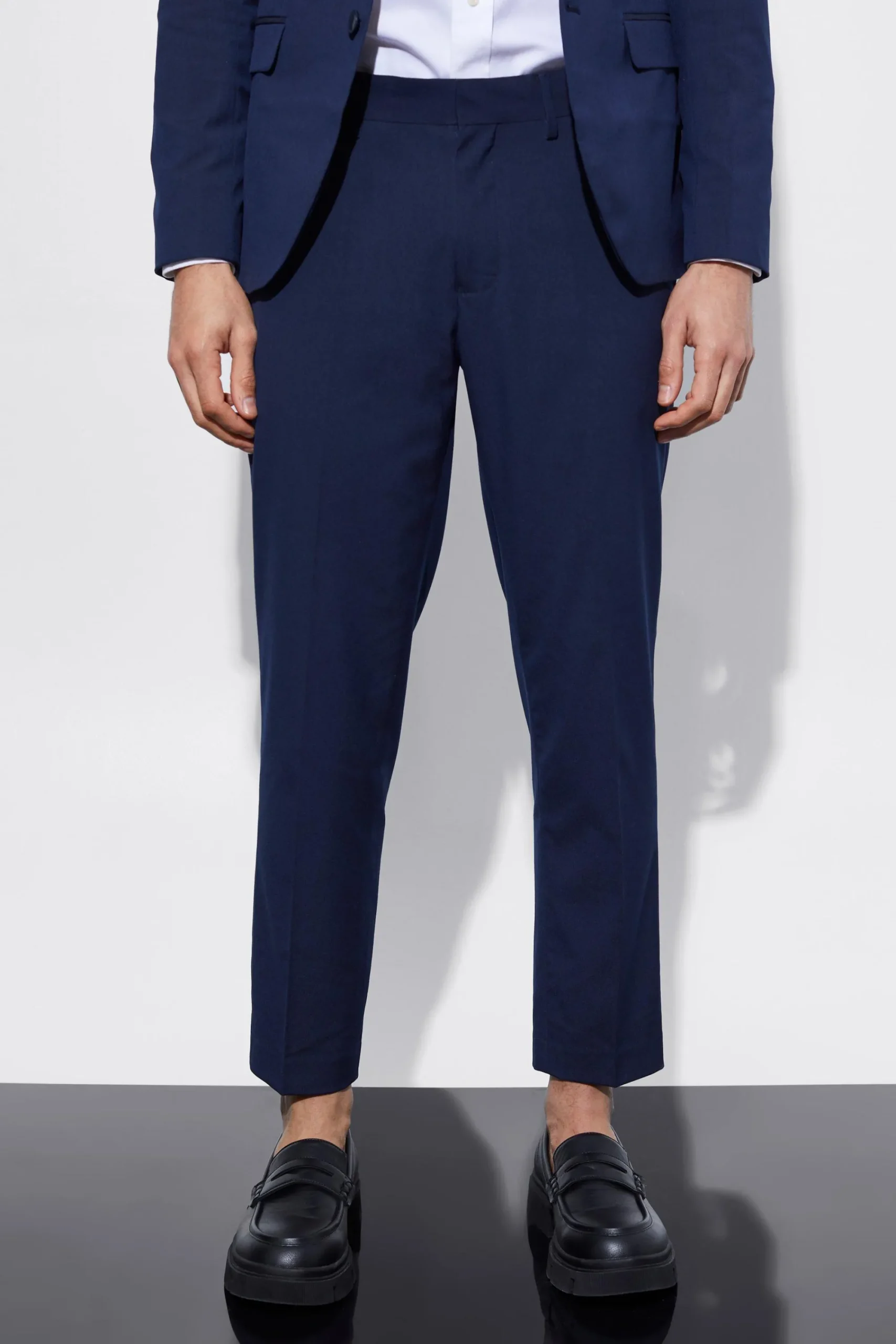 boohooMAN Slim Cropped Suit Trousers | UK| Suits & Tailoring|Trousers