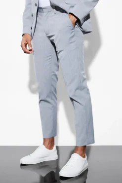 boohooMAN Slim Cropped Suit Trousers | UK| Suits & Tailoring|Trousers