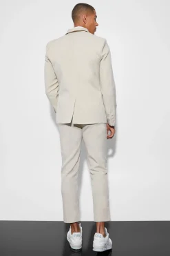 boohooMAN Slim Double Breasted Texture Suit Jacket | UK| Suits & Tailoring