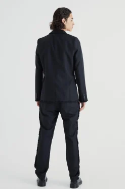 boohooMAN Slim Fit Blazer With Distressed Seams | UK| Suits & Tailoring