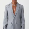 boohooMAN Slim Fit Blazer With Rhinestone Embellishment | UK| Suits & Tailoring