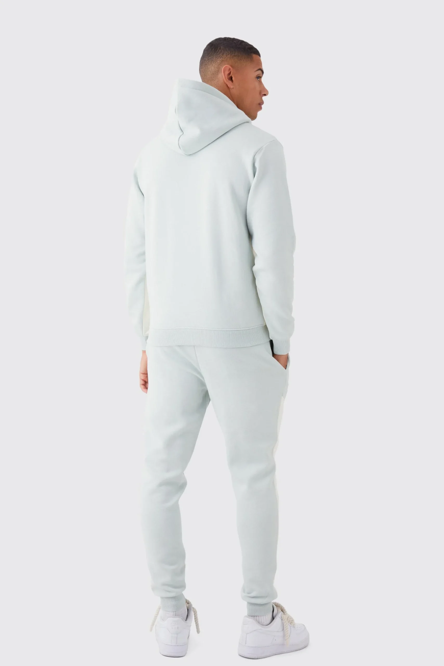 boohooMAN Slim Fit Colour Block Embroidered Tracksuit | UK| Tracksuits