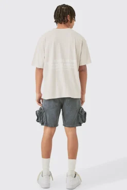 boohooMAN Slim Fit 3d Cargo Pocket Denim Shorts In | UK| Shorts