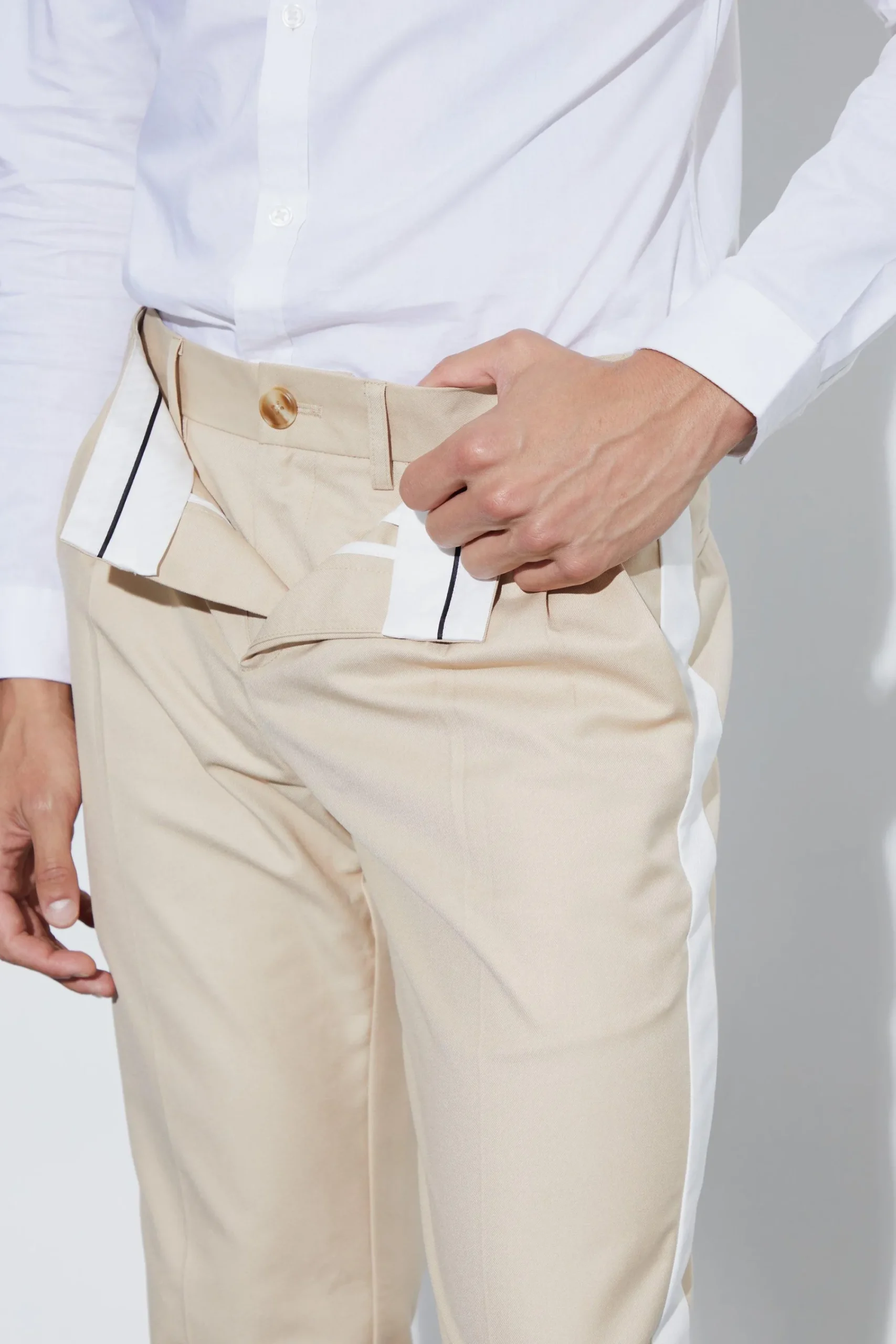 boohooMAN Slim Fit Double Waistband Trouser | UK| Trousers