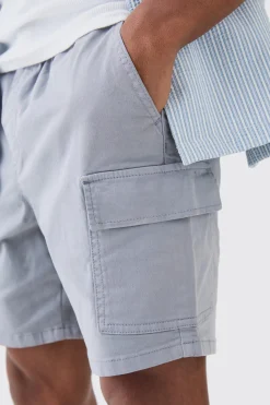 boohooMAN Slim Fit Elasticated Waist Cargo Shorts | UK| Shorts