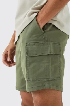 boohooMAN Slim Fit Elasticated Waist Cargo Shorts | UK| Shorts