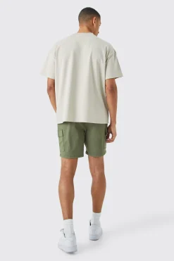 boohooMAN Slim Fit Elasticated Waist Cargo Shorts | UK| Shorts