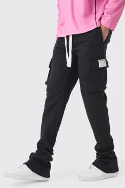 boohooMAN Slim Fit Extreme Stacked Woven Tab Cargo Jogger | UK| Trousers|Joggers