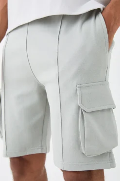 boohooMAN Slim Fit Interlock Pintuck Detail Cargo Shorts | UK| Shorts