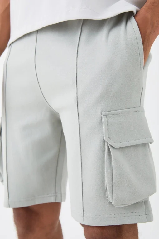 boohooMAN Slim Fit Interlock Pintuck Detail Cargo Shorts | UK| Shorts