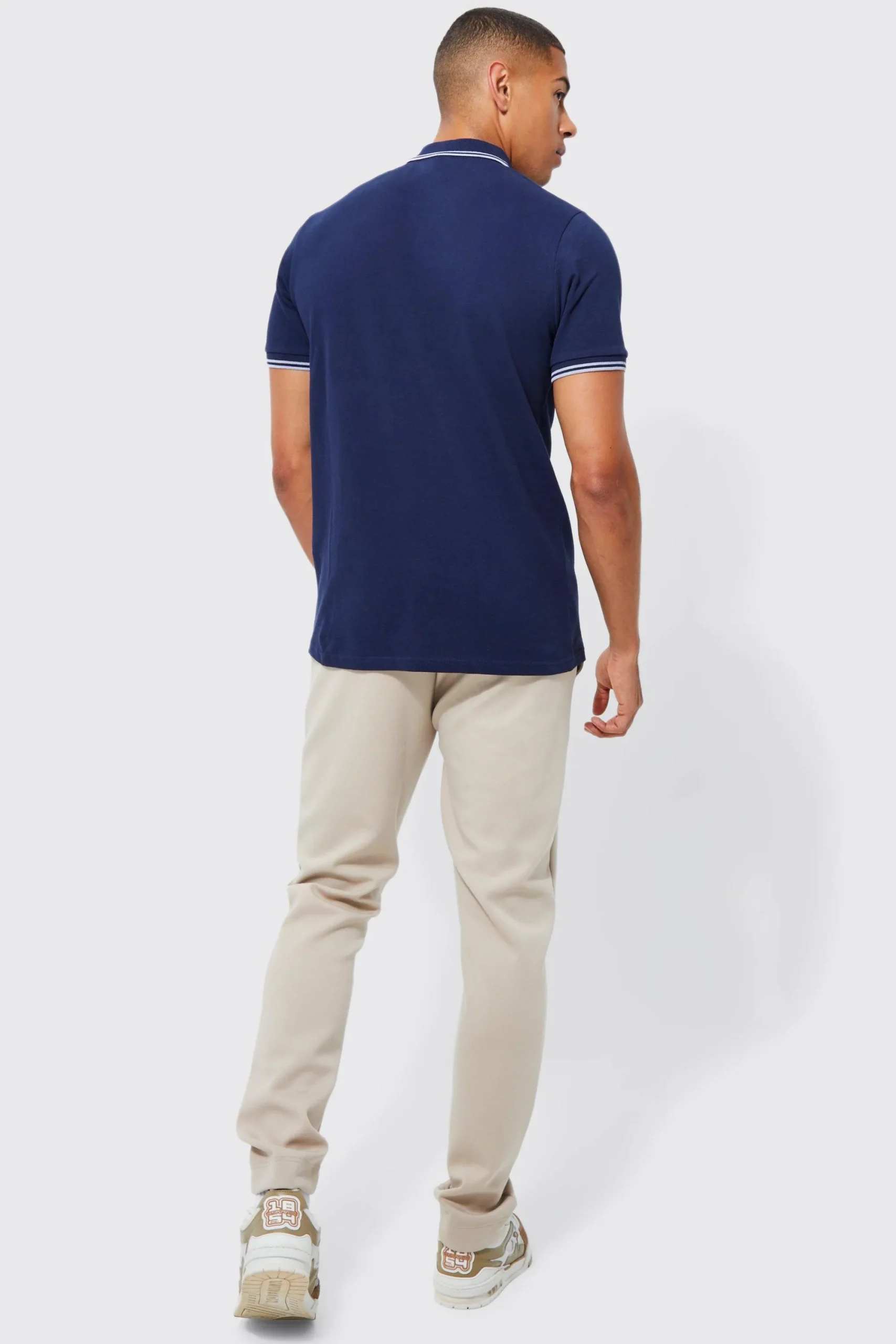 Slim Fit Man Signature Tipped Pique Polo | UK^boohooMAN Best