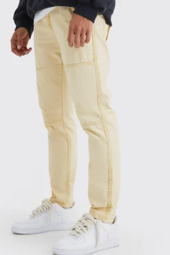 boohooMAN Slim Fit Overdye Acid Wash Trouser | UK| Trousers