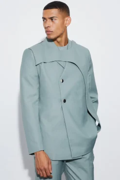 boohooMAN Slim Fit Overlay Suit | UK| Suits & Tailoring