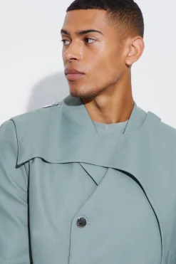 boohooMAN Slim Fit Overlay Suit | UK| Suits & Tailoring