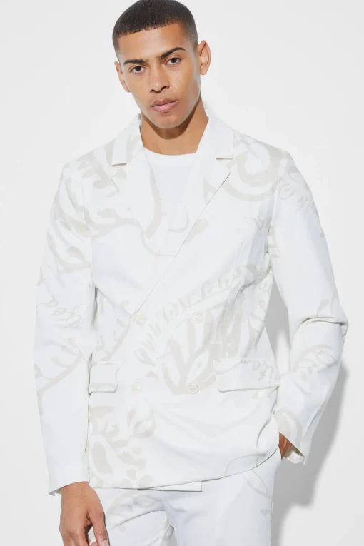boohooMAN Slim Fit Paisley Suit | UK| Suits & Tailoring