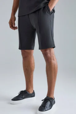 boohooMAN Slim Fit Pintuck Scuba Short | UK| Shorts