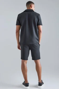 boohooMAN Slim Fit Pintuck Scuba Short | UK| Shorts