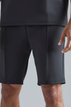 boohooMAN Slim Fit Pintuck Scuba Short | UK| Shorts