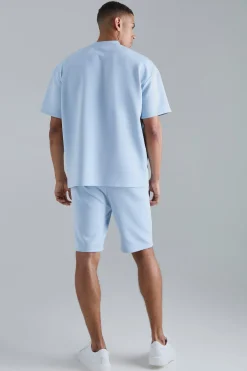 boohooMAN Slim Fit Pintuck Scuba Short | UK| Shorts