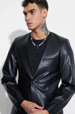boohooMAN Slim Fit PU Suit | UK| Suits & Tailoring